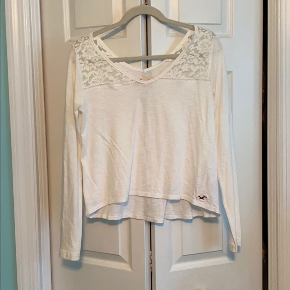 White long sleeve top